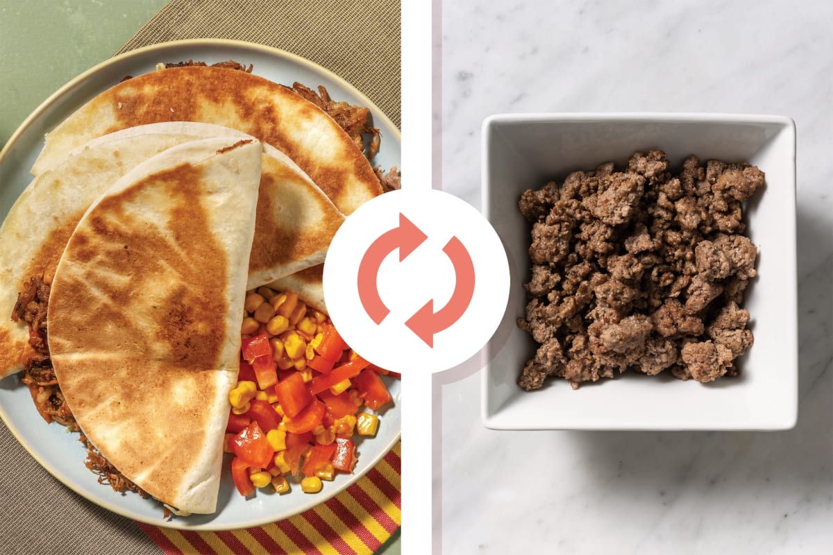 Chipotle & BBQ Beef Quesadillas