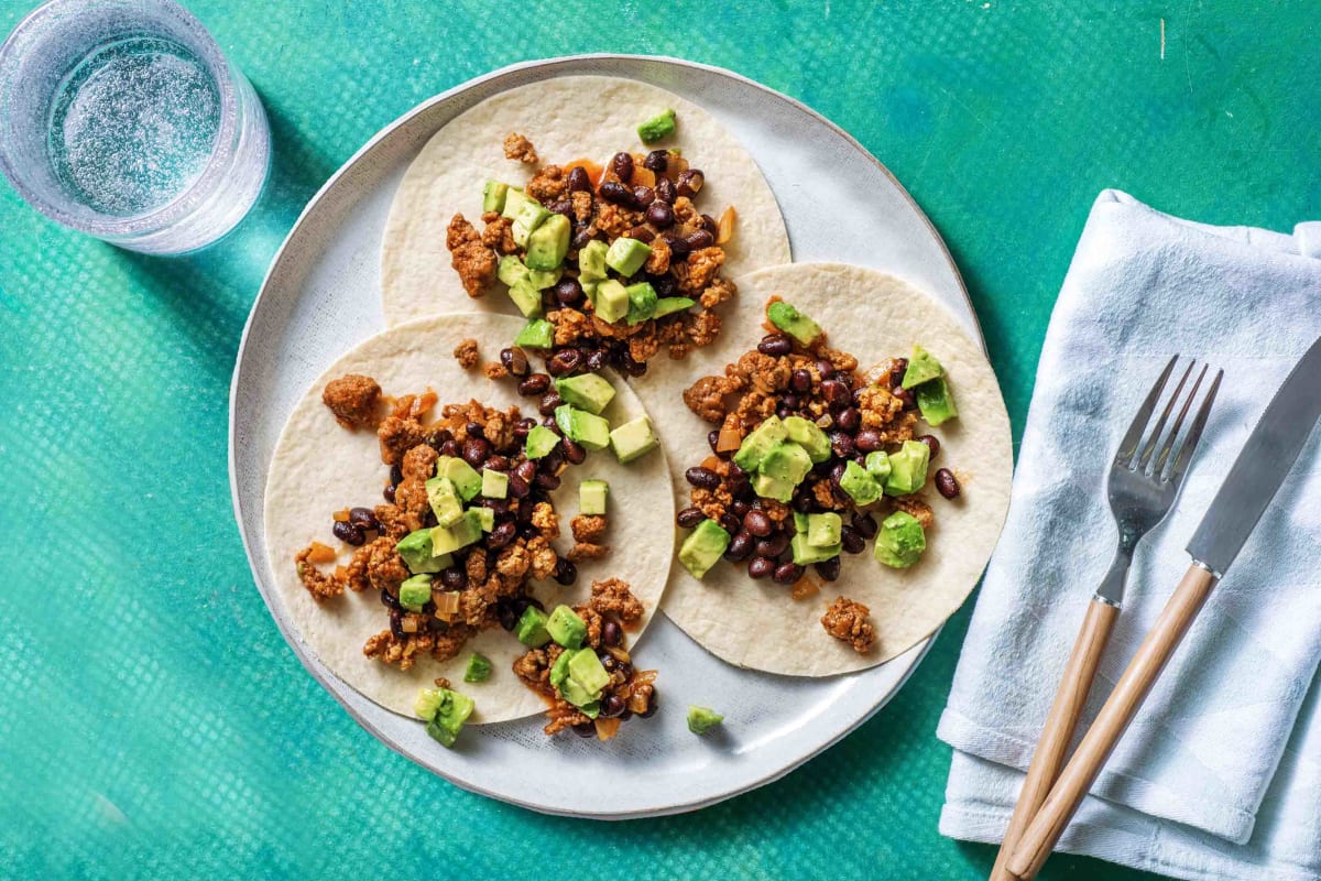 Chipotle Beef and Black Bean Tacos