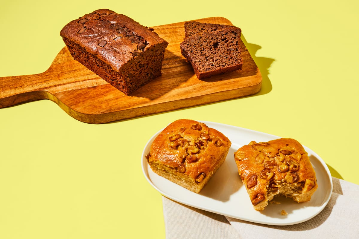 Chocolate Loaf Cake + Banana Nut Muffins