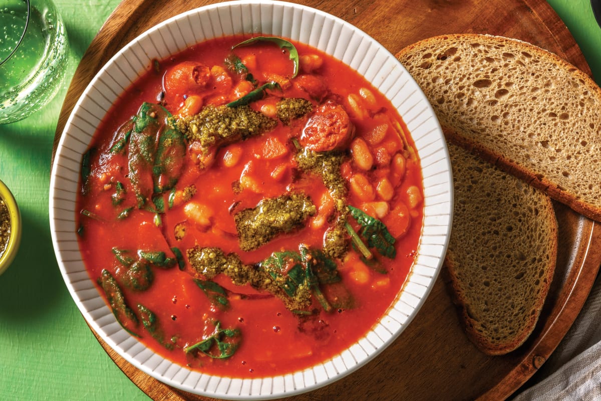 Quick Chorizo & Cannellini Bean Soup