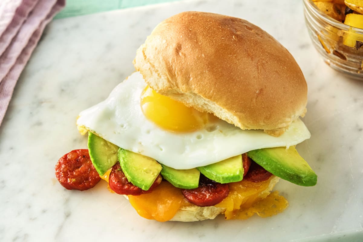 Chorizo, Egg, and Avocado Sandwich