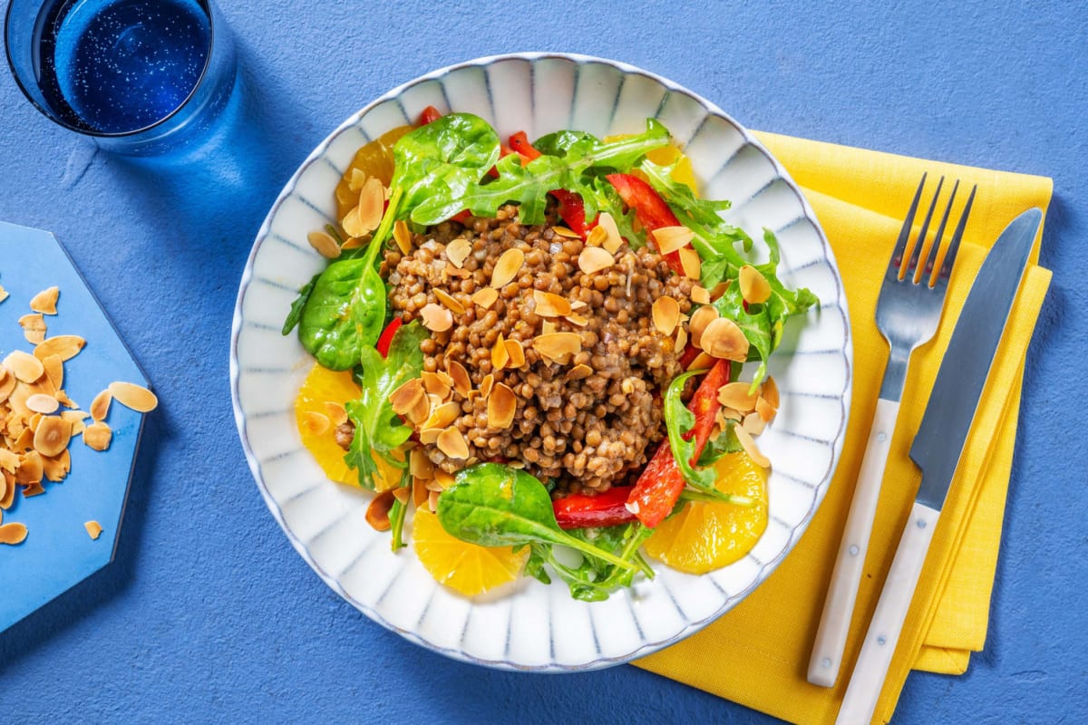 Salade d’agrumes aux lentilles