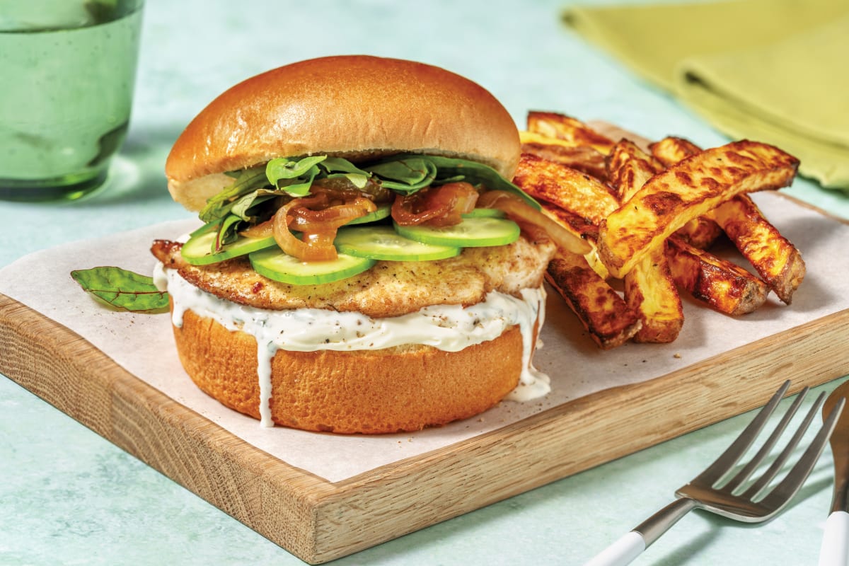 Classic Chicken & Dill-Parsley Burger