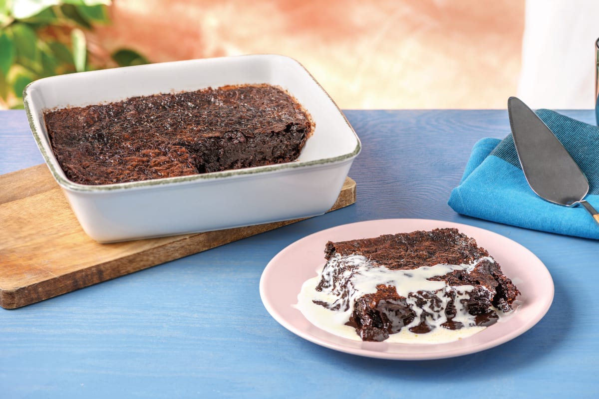 Classic Chocolate Self-Saucing Pudding with Cream