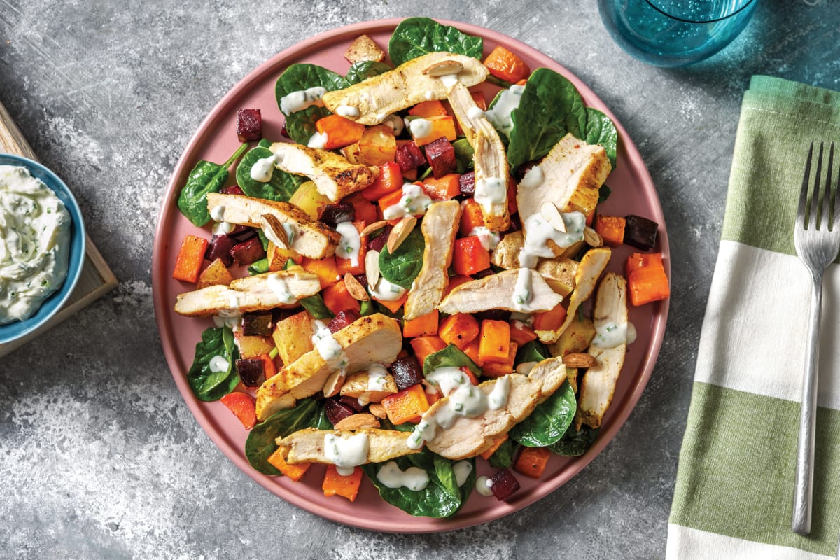 Creole Spiced Chicken & Roast Veggie Salad