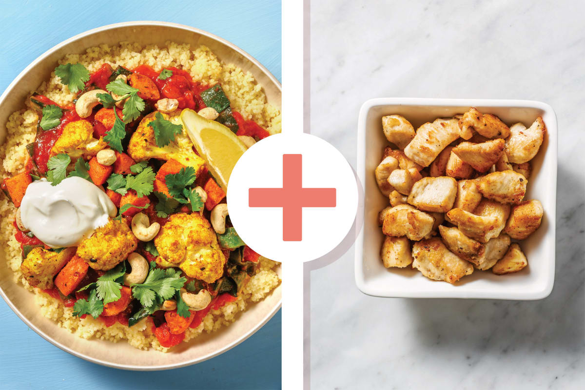 Indian-Spiced Chicken & Cauliflower Bowl