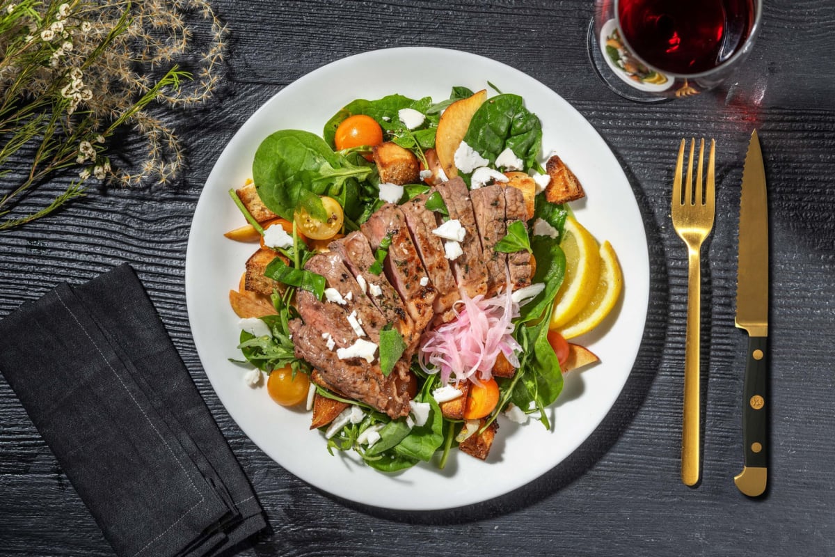 Contre-filets de bœuf à l’ail et aux herbes