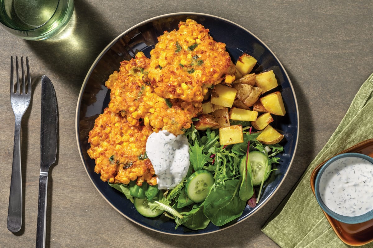 Golden Corn & Carrot Fritters