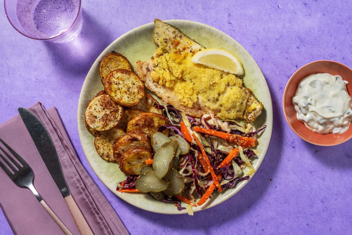 Cornmeal-Crusted Tilapia and Shrimp