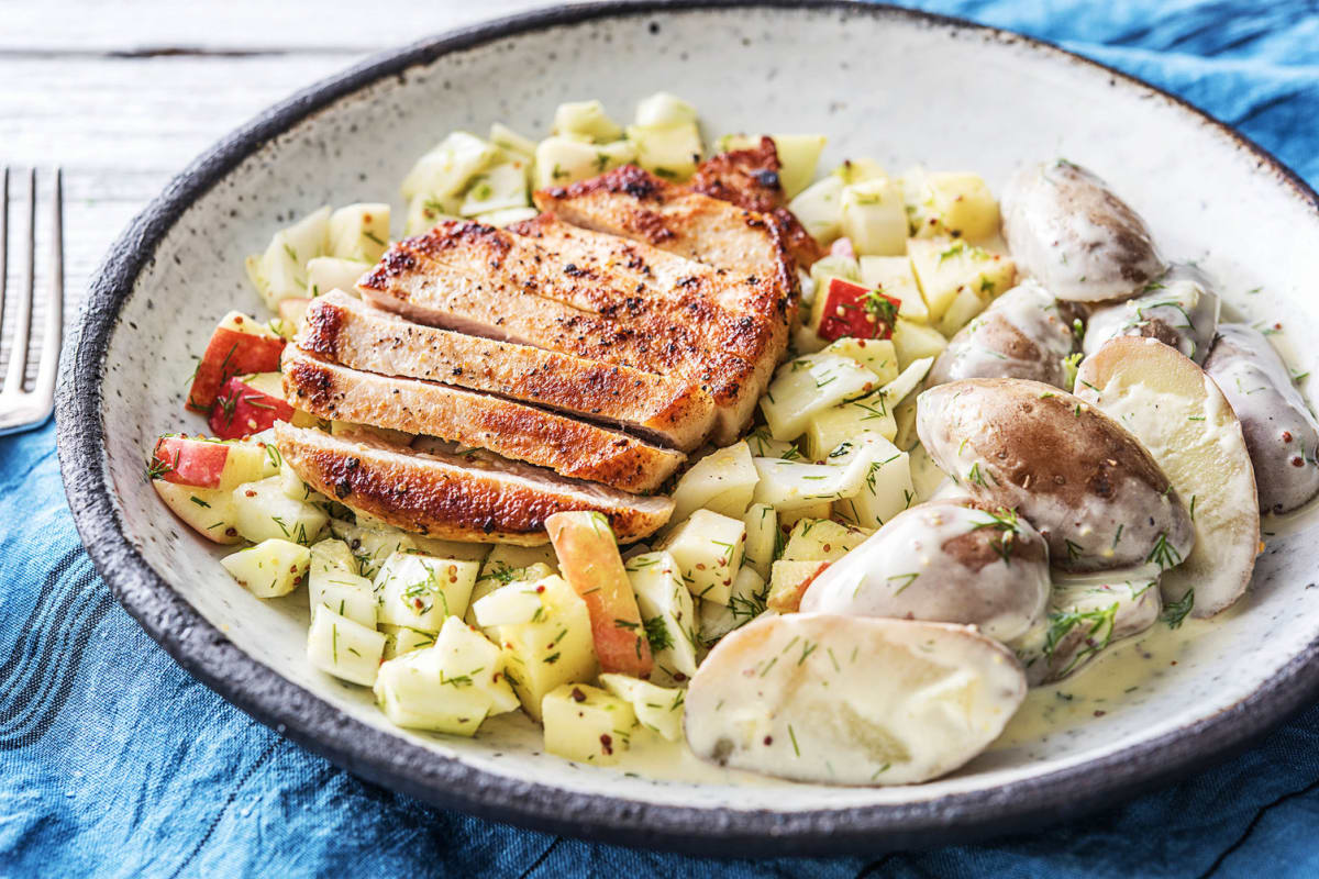 Pork Chops with Fennel-Apple Salad