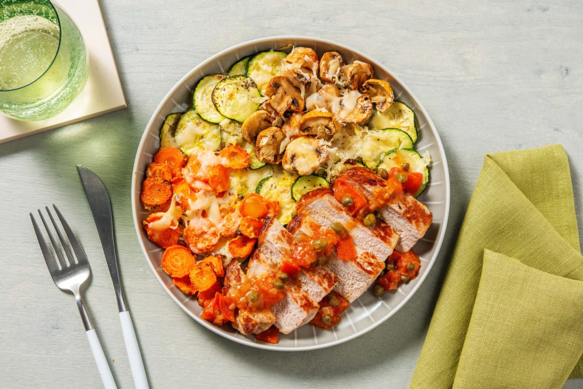 Carb Smart Tomato-Caper Pork Chops