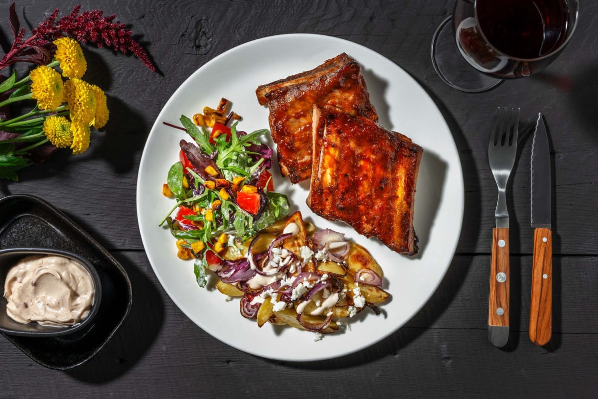 BBQ Pork Ribs and Chipotle Potatoes