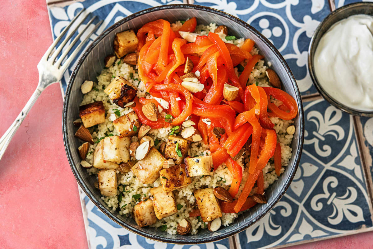 Kruidige couscous met halloumi