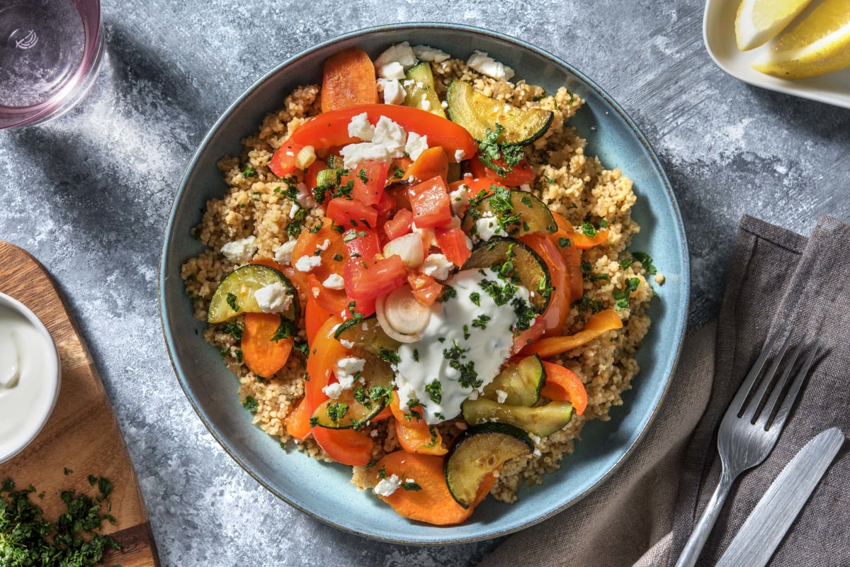 Couscous mit gedünstetem Dukkah-Gemüse Rezept | HelloFresh