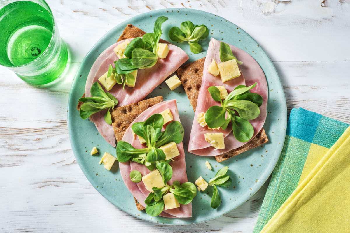 Crackers met achterham