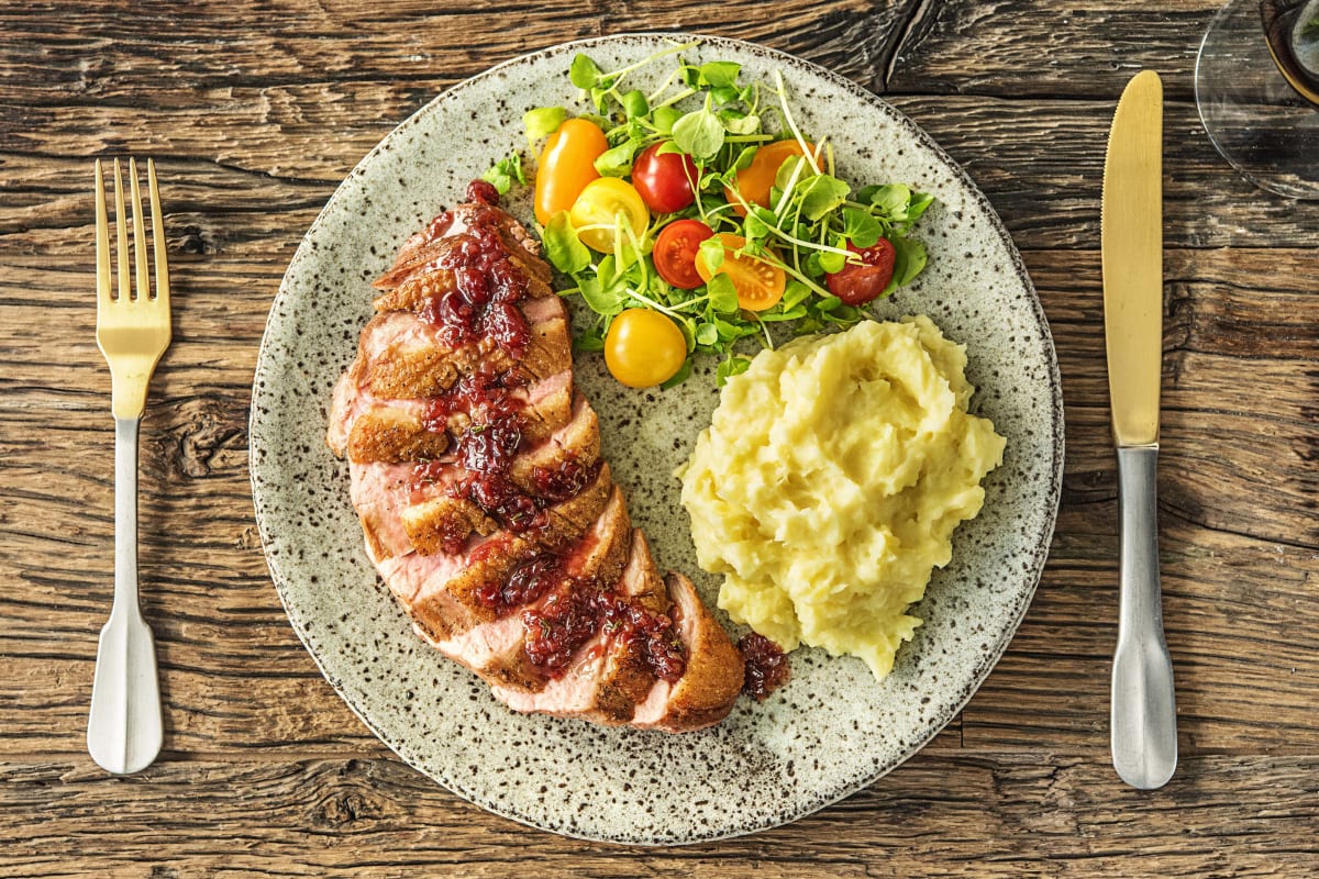 Cranberry-Drizzled Duck Breasts