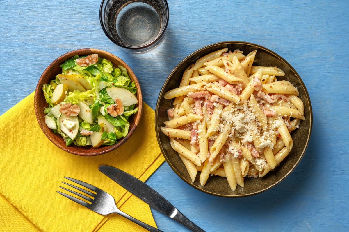 Creamy Bacon and Mustard Penne