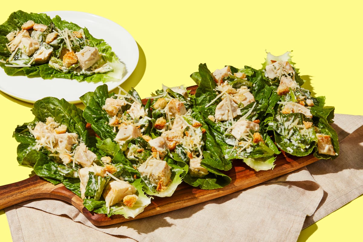 Chicken Caesar Lettuce Cups