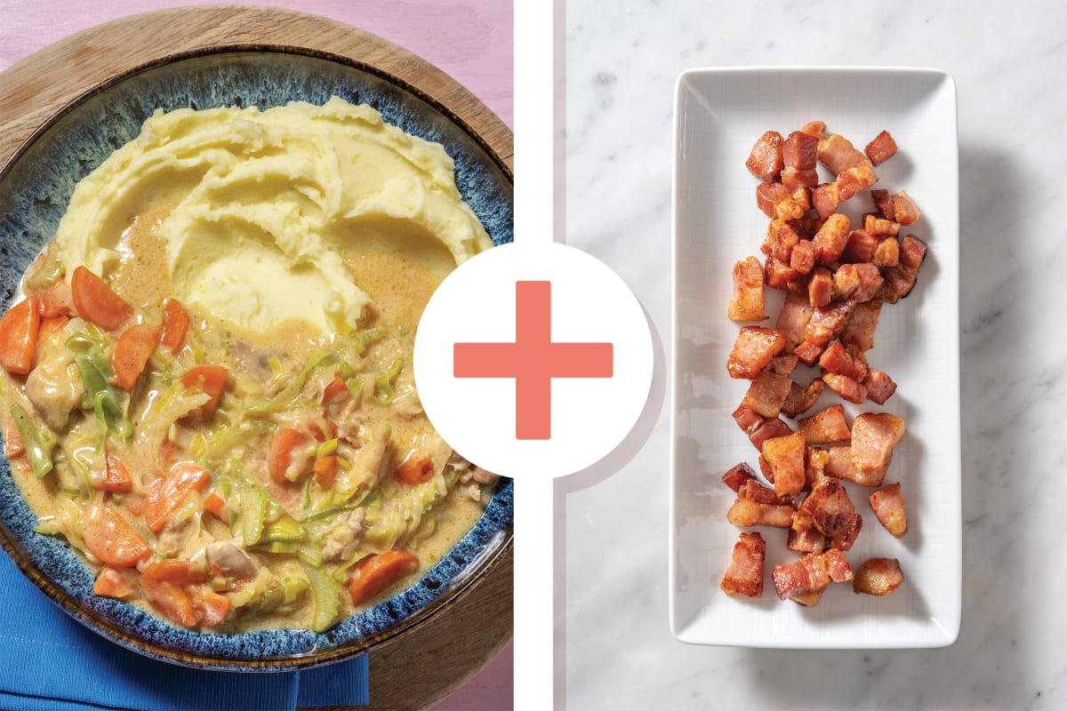 Quick Creamy Chicken, Leek & Bacon Casserole