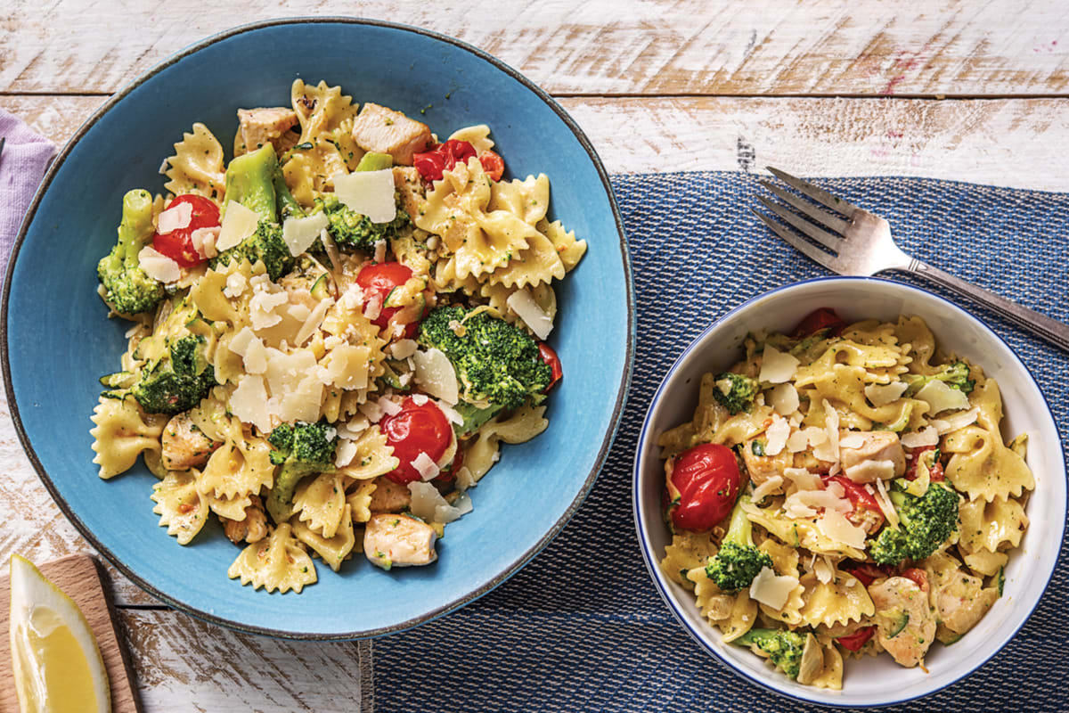 Creamy Chicken Pesto Bow Ties Recipe Hellofresh