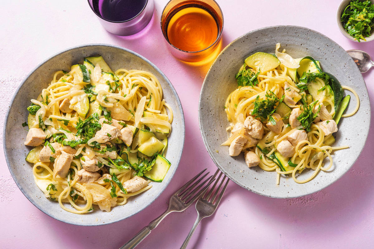 Chicken Pasta with Courgette Recipe HelloFresh
