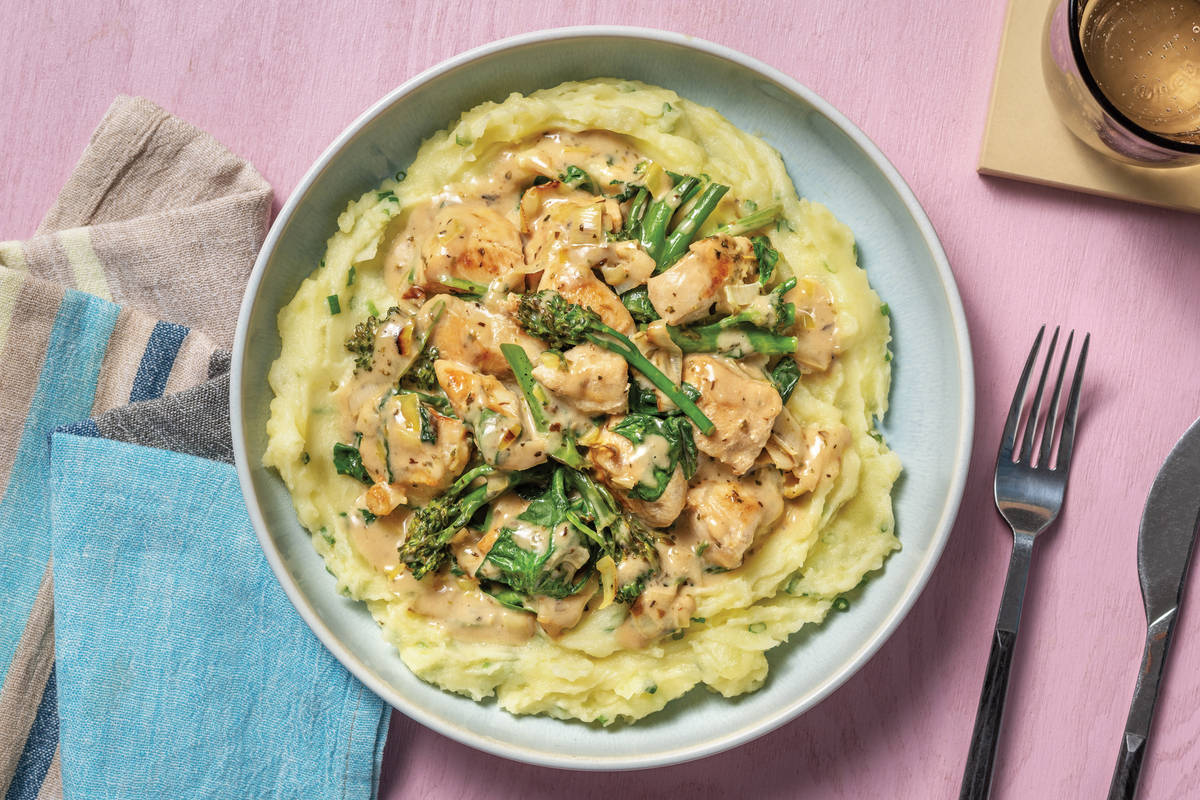 Quick Creamy Herb Chicken & Veggies Recipe HelloFresh