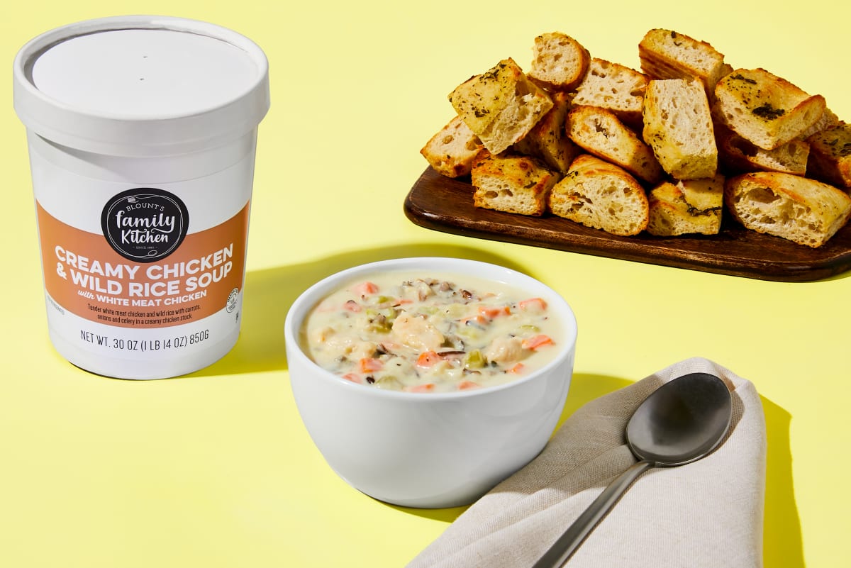 Creamy Chicken & Wild Rice Soup + Focaccia