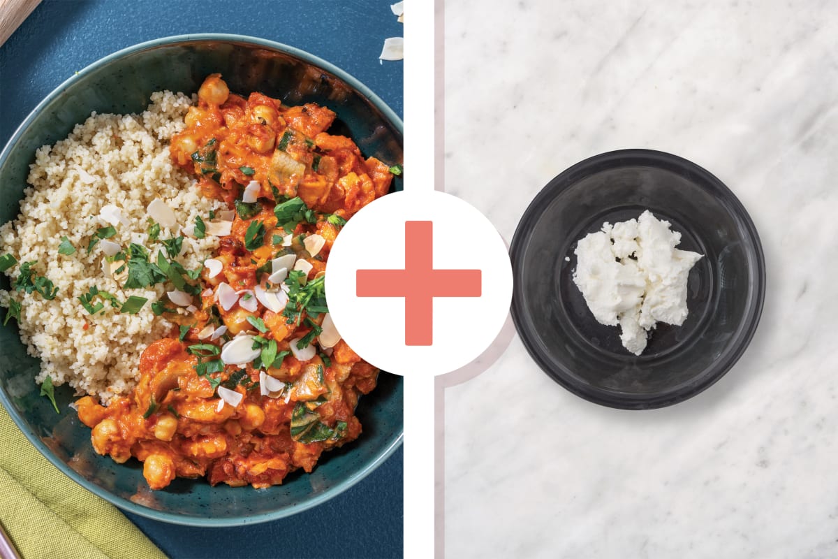 Creamy Chickpea Stew & Goat Cheese