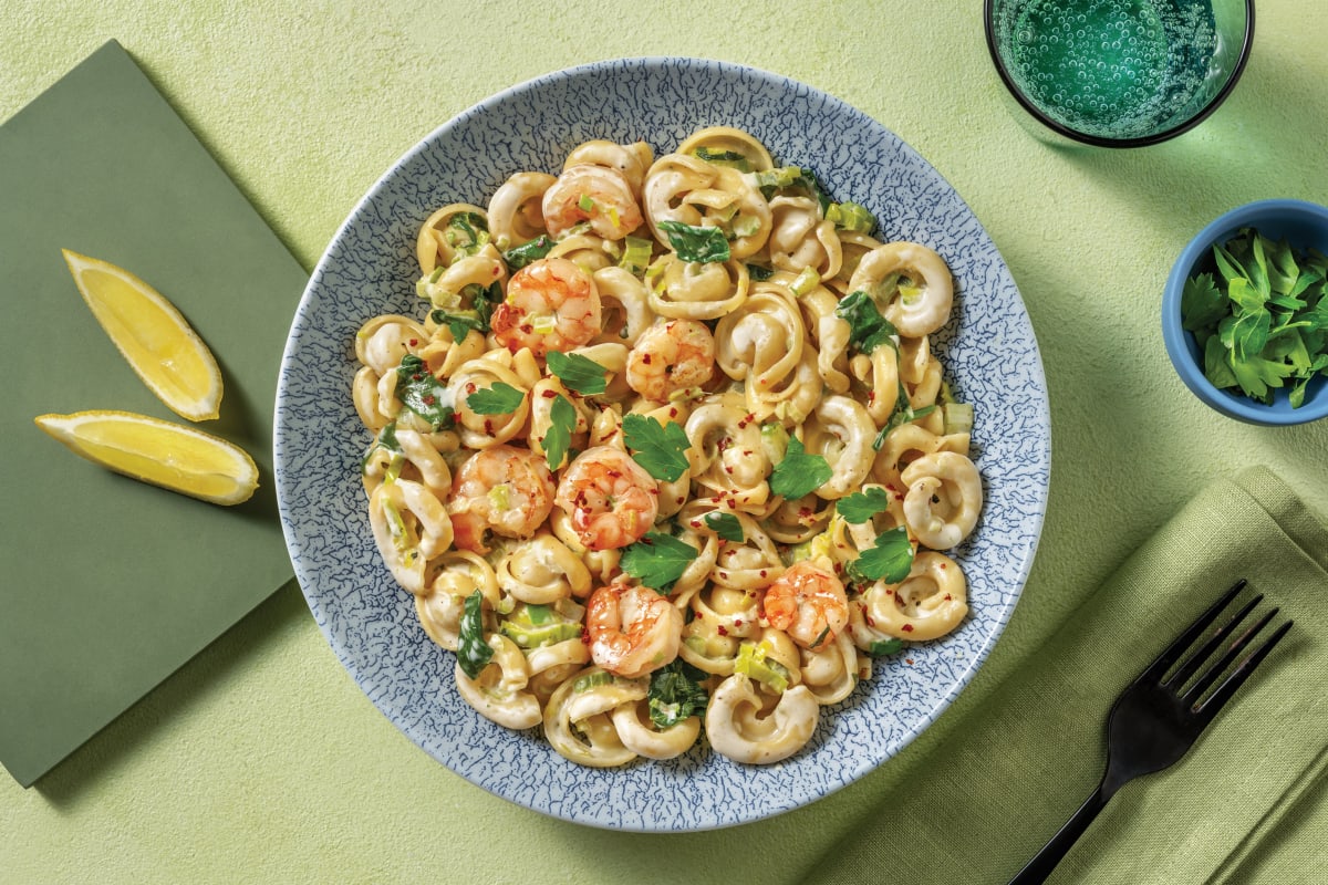 Creamy Lemon & Prawn Orecchiette