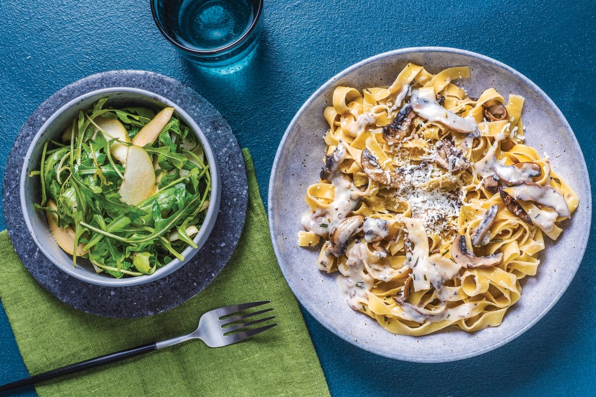 Creamy Mushroom Spaghetti