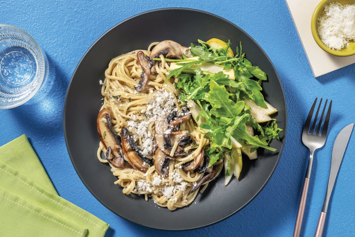 Creamy Mushroom & Rosemary Spaghetti