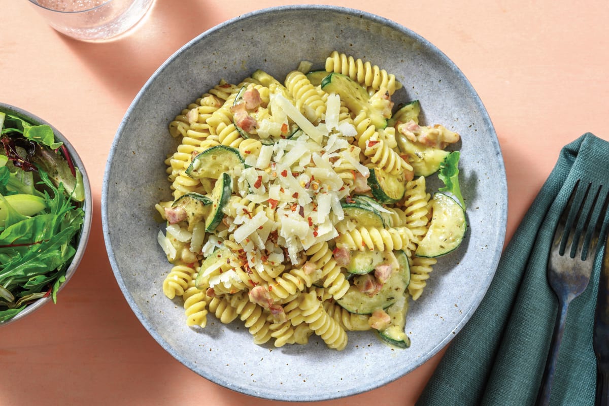 Quick Pesto & Bacon Fusilli Recipe | HelloFresh