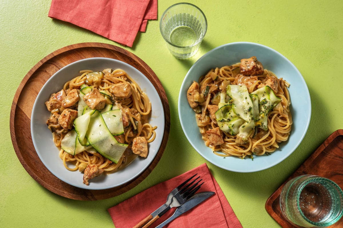 Creamy Rosemary Chicken Spaghetti