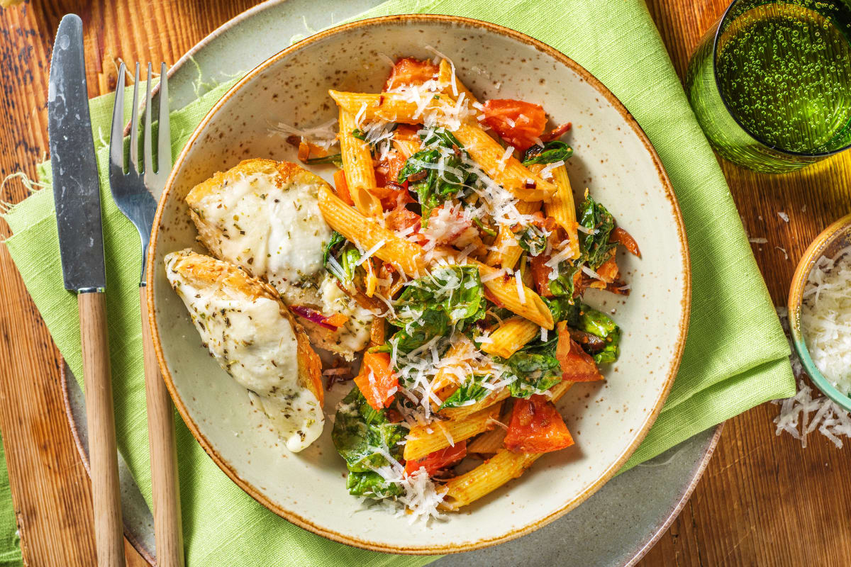 Pâtes avec sauce crémeuse aux tomates