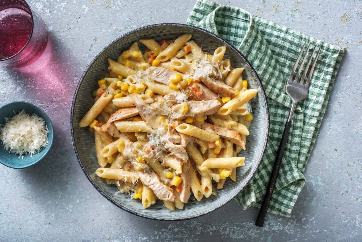 Creamy Turkey Pot Pie Pasta