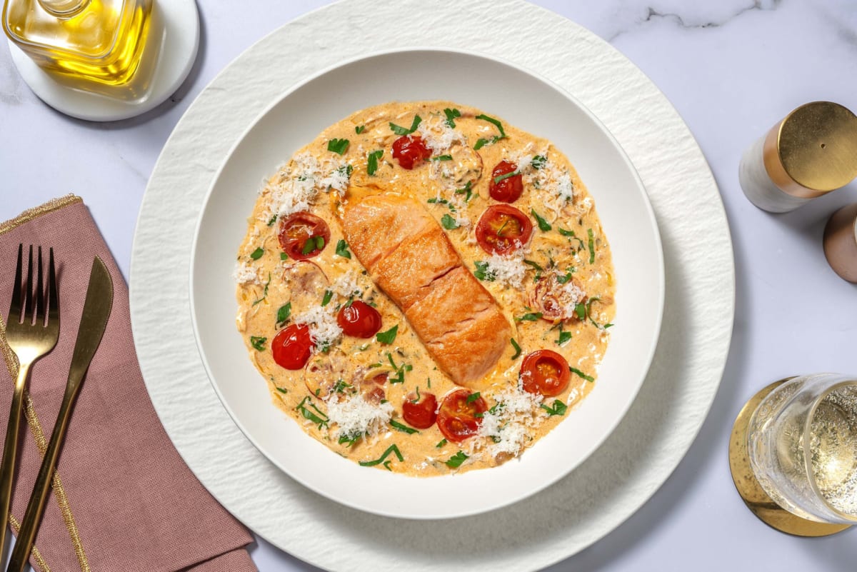 Creamy Tuscan-Inspired Salmon Stew