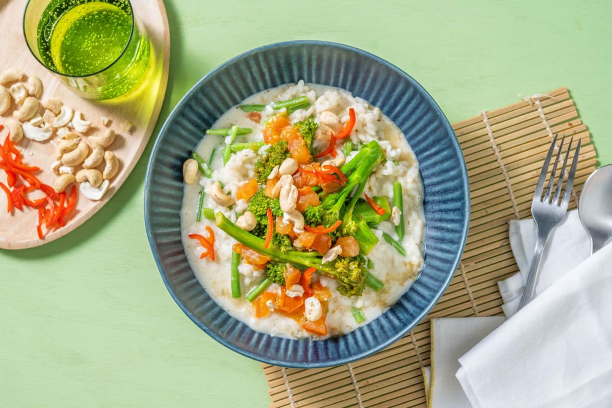 Cremiges Risotto mit Brokkolini & grünen Bohnen