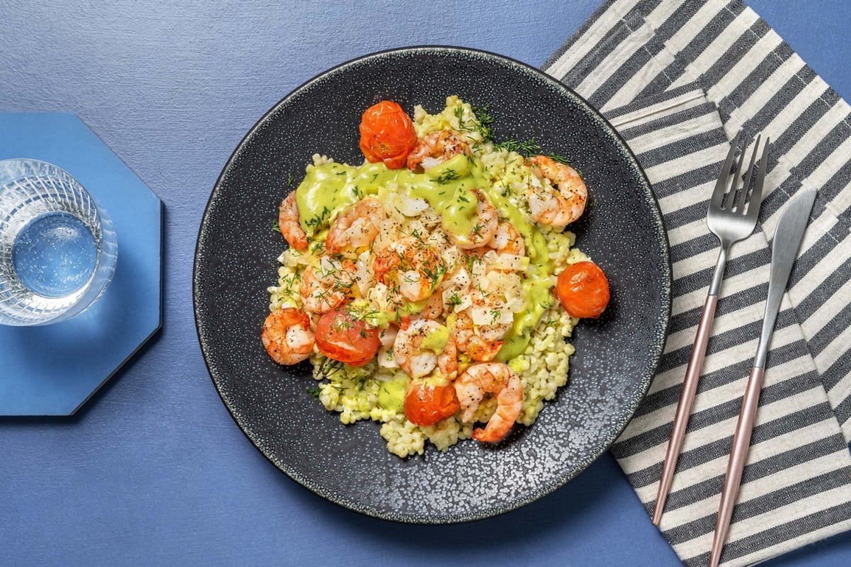 Broiled Shrimp and Couscous
