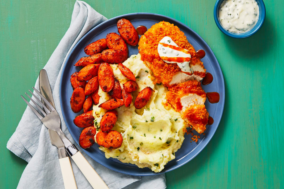 Buffalo Spiced Chicken With Blue Cheese Recipe Hellofresh