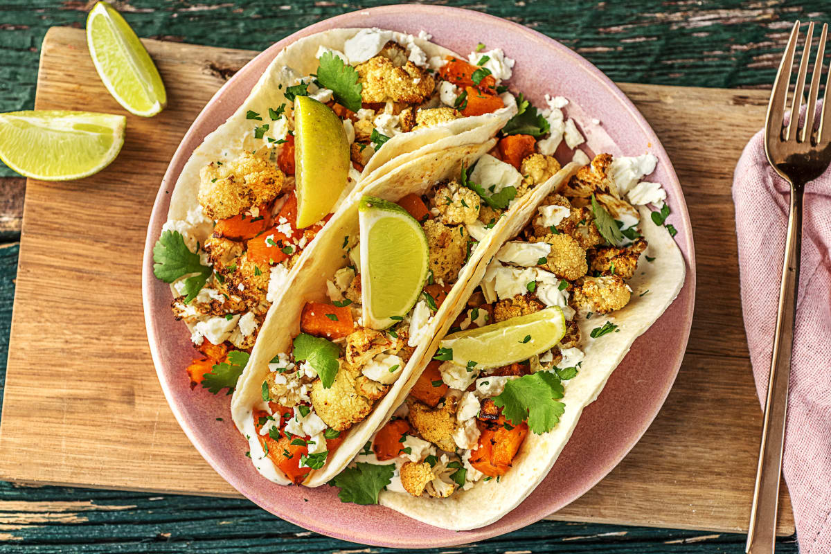 Crispy Cauliflower and Squash Tacos