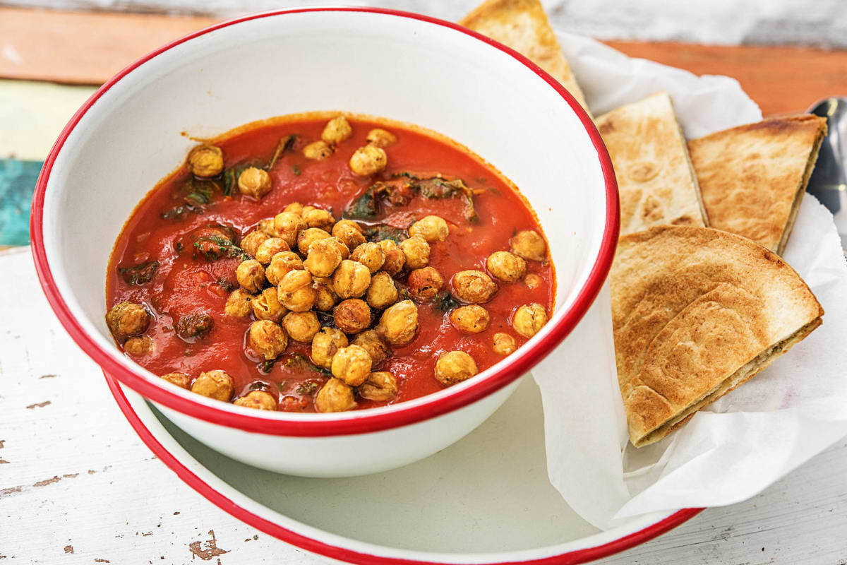 Crispy Chickpea and Tomato Stew