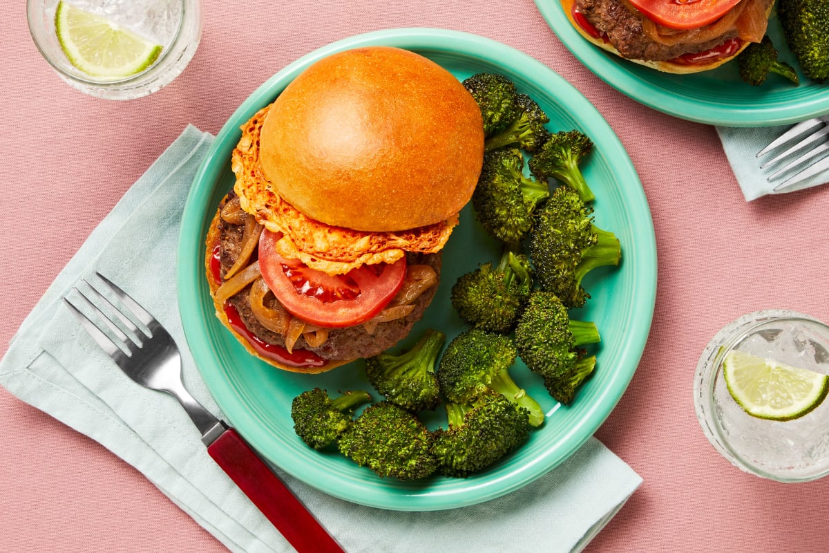 Crispy Cheddar Frico Cheeseburgers