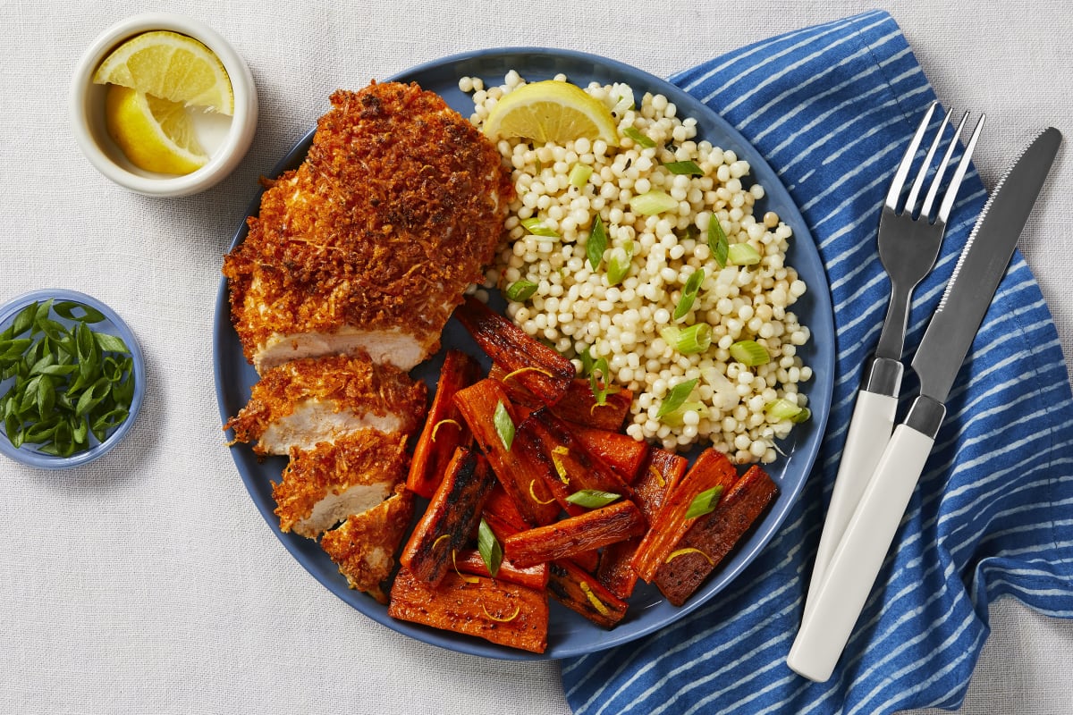 Breaded Chicken with Couscous Recipe | HelloFresh