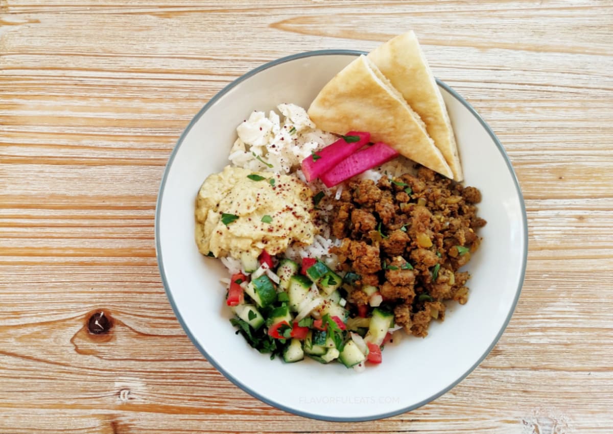 Carb Smart Middle Eastern Beef Bowls