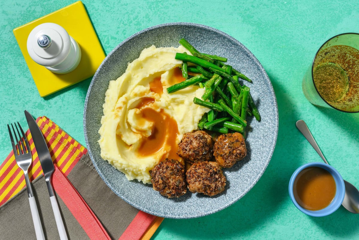 Croquettes de porc aux échalotes frites