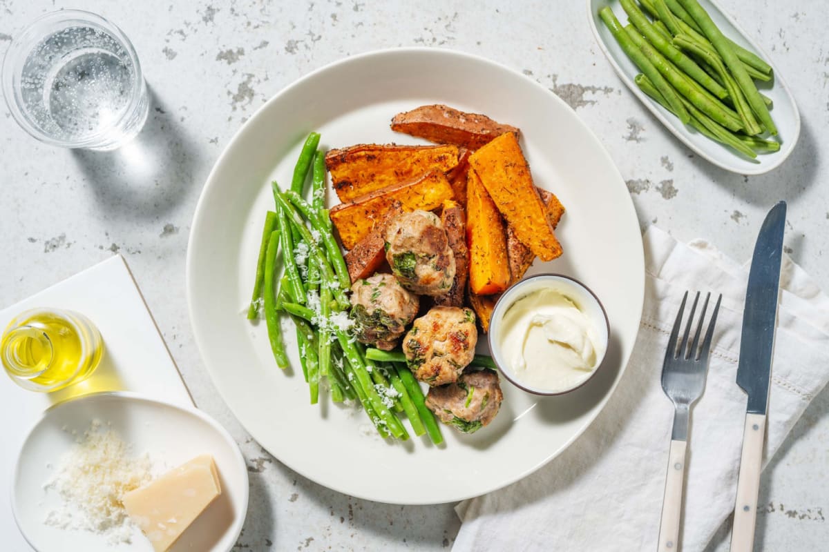 Croquettes de poulet et d’épinards