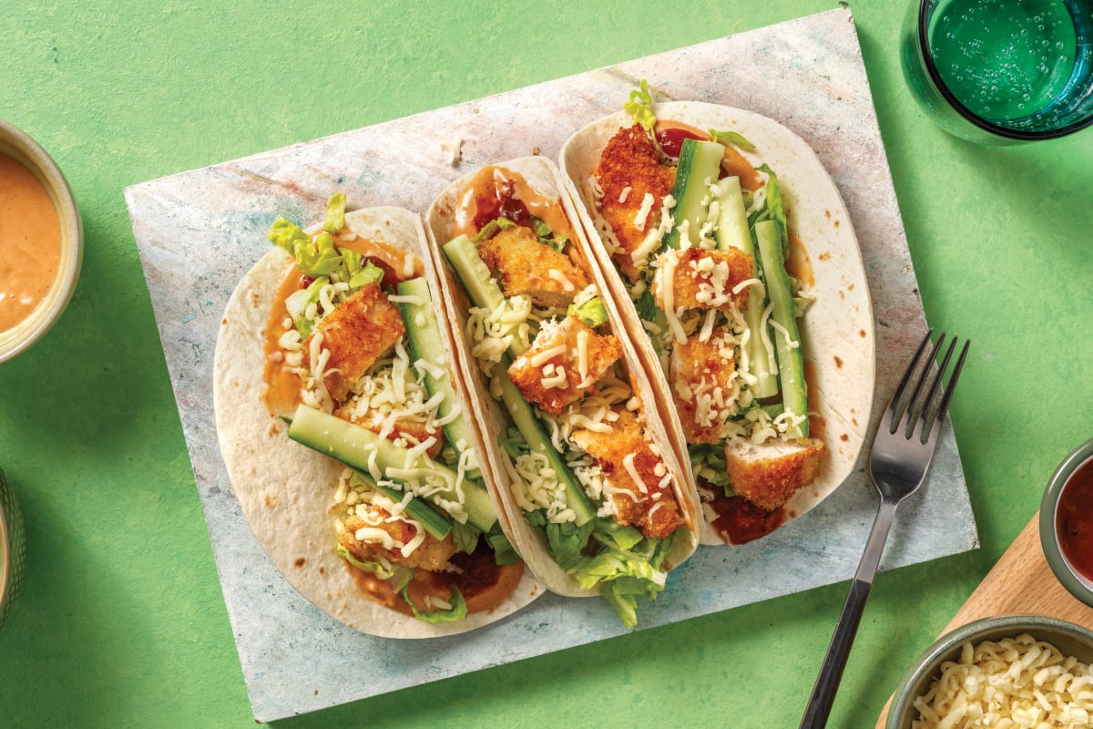 Quick Crumbed Chicken Tacos