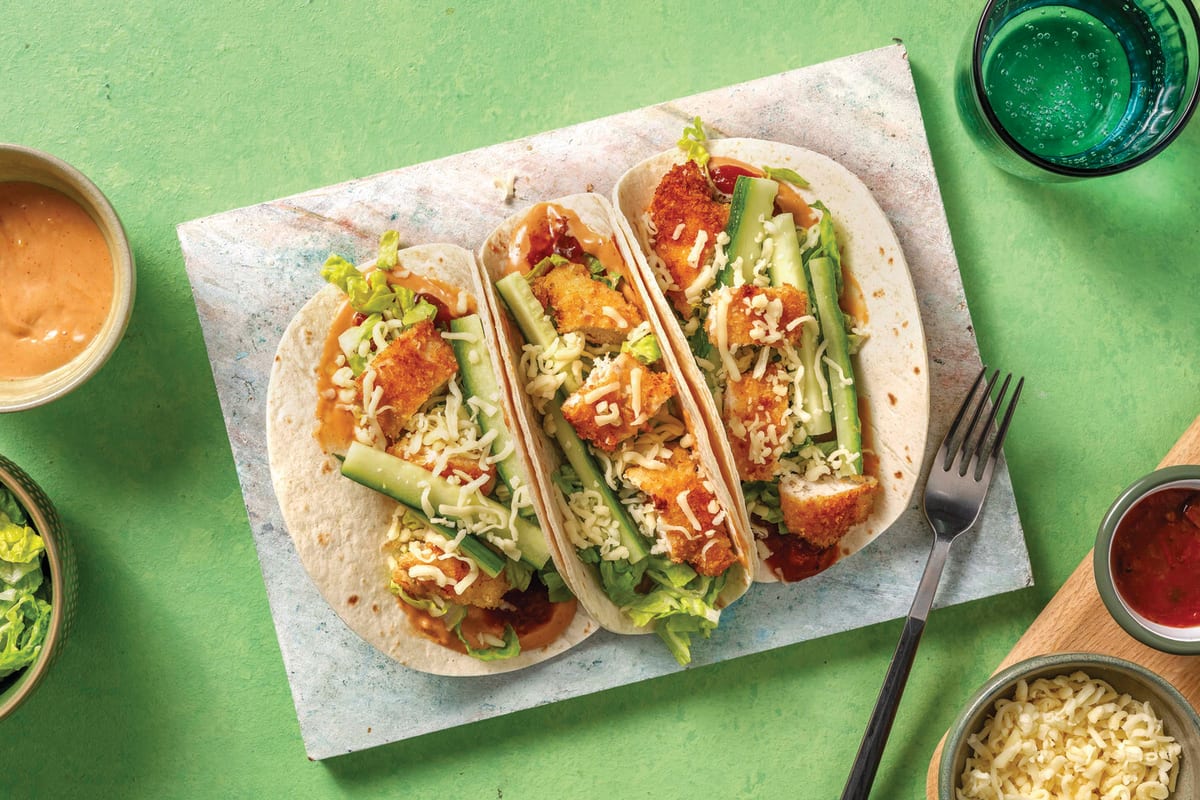 Quick Crumbed Chicken Tacos