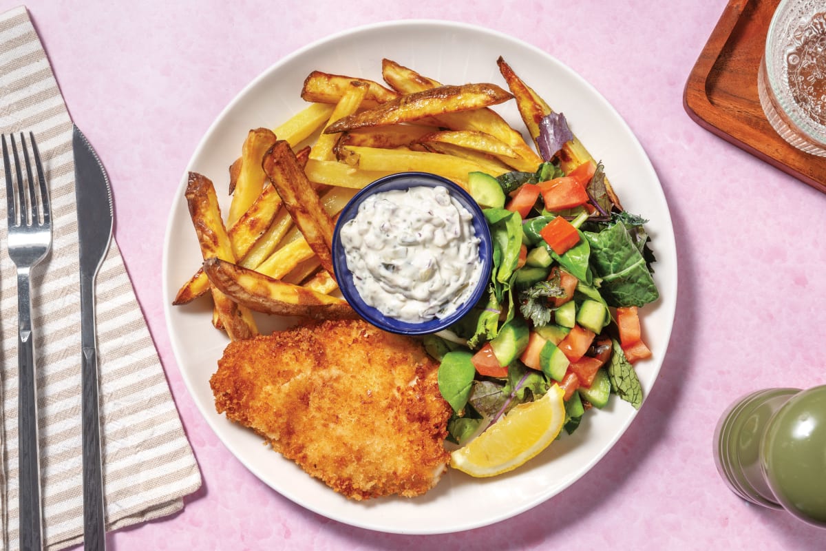 Quick Crumbed Fish & Chips