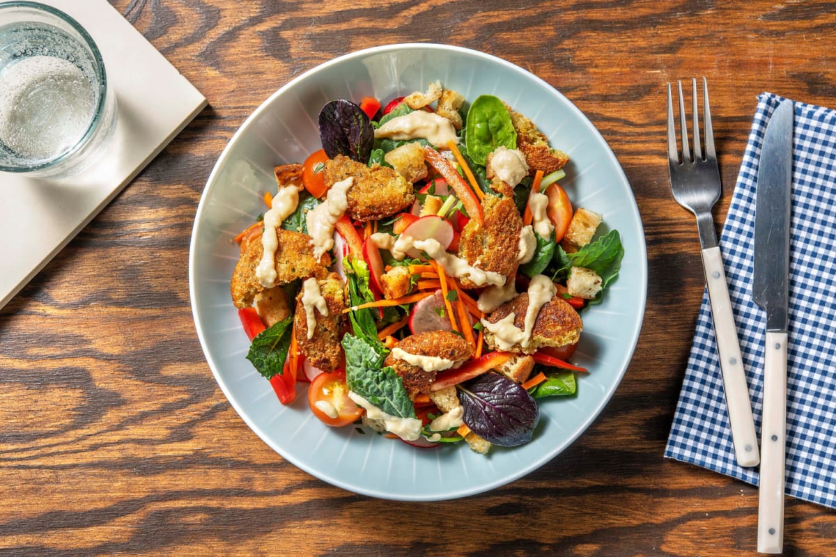 Crumbled Crispy Falafel Salad